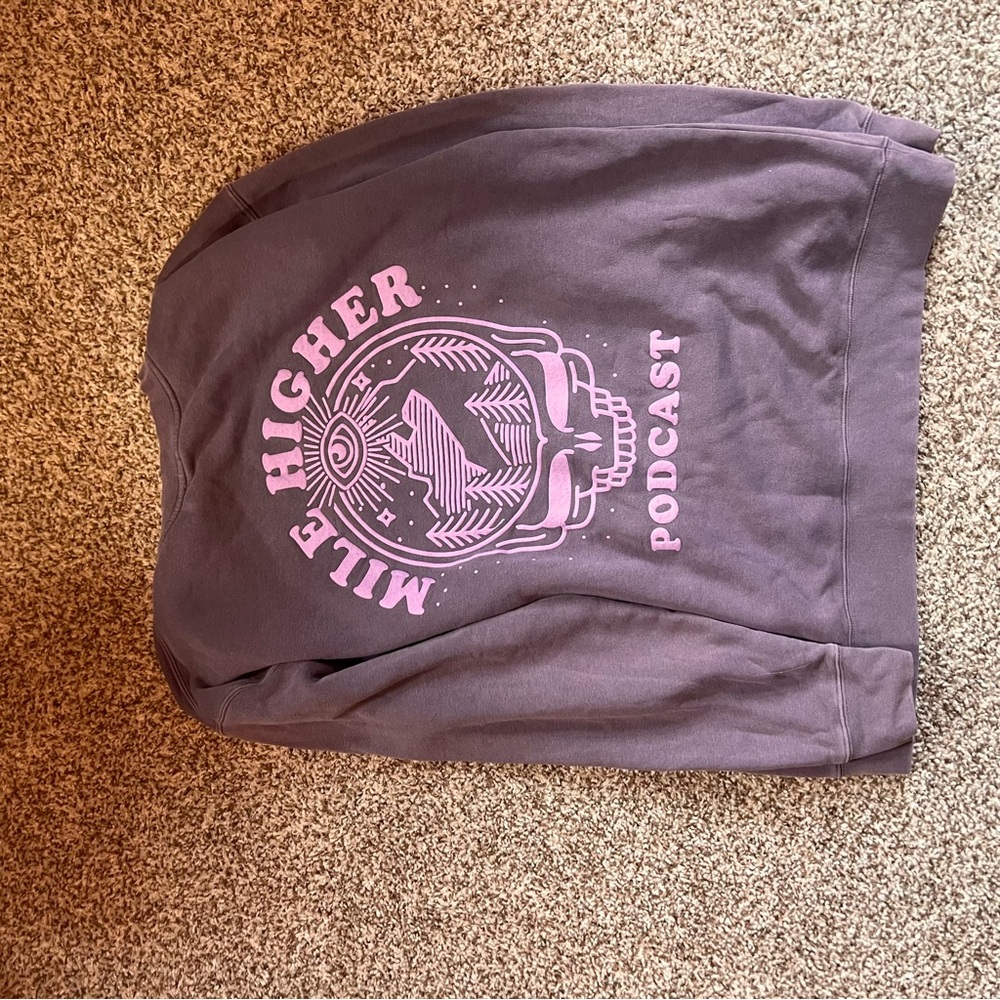Mile higher podcast crewneck